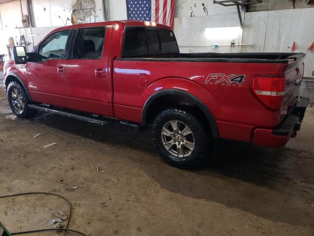 1FTFW1ET3CFB27599 - 2012 FORD F150 SUPERCREW RED photo 2