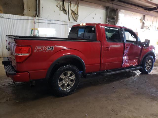 1FTFW1ET3CFB27599 - 2012 FORD F150 SUPERCREW RED photo 3