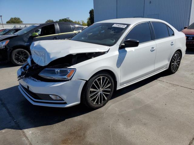 3VWD17AJXGM335334 - 2016 VOLKSWAGEN JETTA SPORT WHITE photo 1