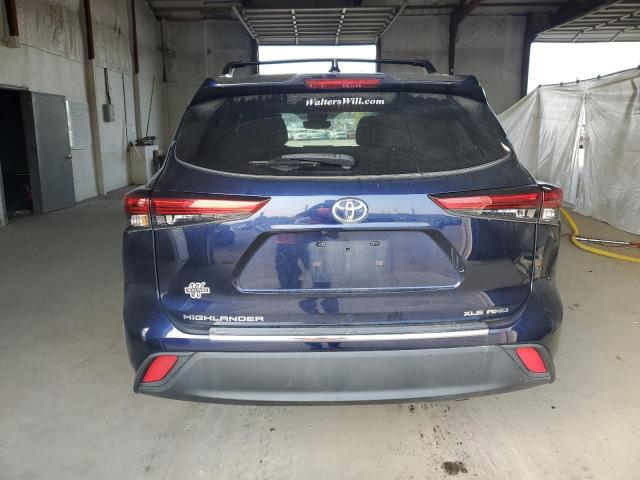 5TDHZRBH3NS204246 - 2022 TOYOTA HIGHLANDER XLE BLUE photo 6