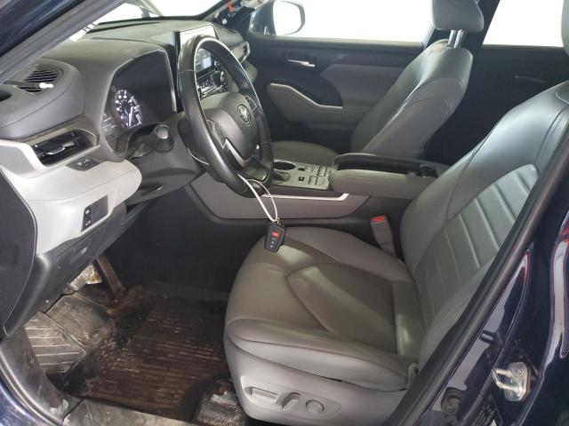 5TDHZRBH3NS204246 - 2022 TOYOTA HIGHLANDER XLE BLUE photo 7