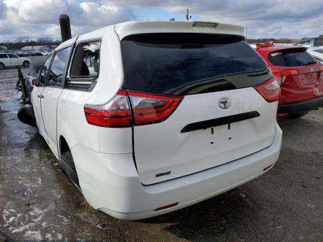 5TDZZ3DC2LS043968 - 2020 TOYOTA SIENNA L WHITE photo 2