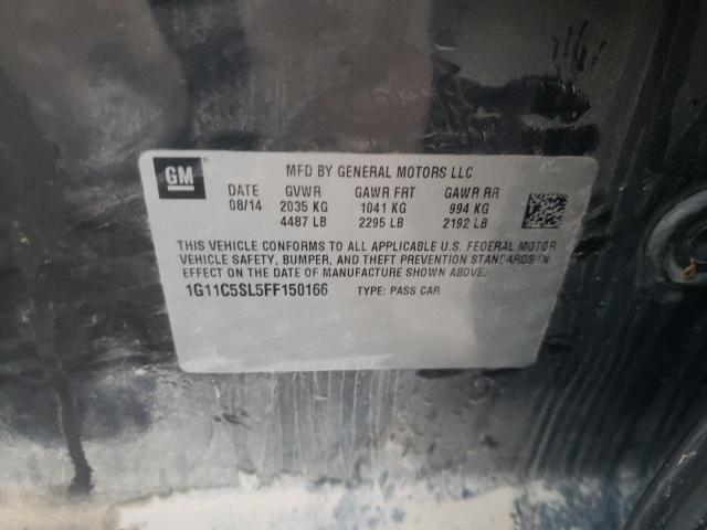 1G11C5SL5FF150166 - 2015 CHEVROLET MALIBU 1LT BLACK photo 12