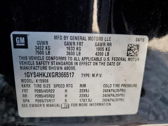 1GYS4HKJXGR366517 - 2016 CADILLAC ESCALADE ESV LUXURY BLACK photo 13