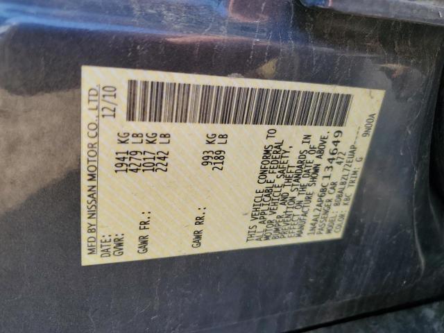 1N4AL2AP6BC134649 - 2011 NISSAN ALTIMA BASE GRAY photo 12