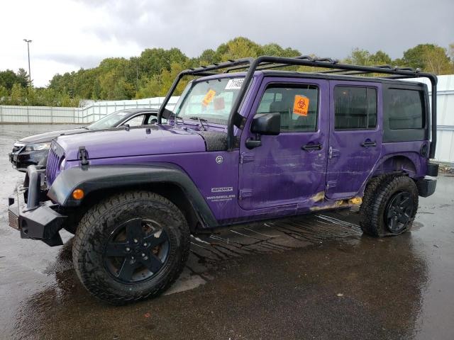 1C4BJWDG1HL667895 - 2017 JEEP WRANGLER U SPORT PURPLE photo 1