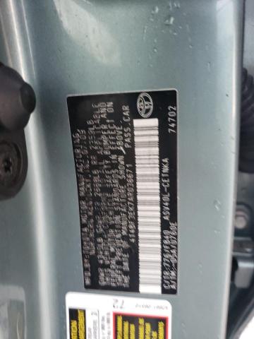 4T4BF3EK7AR036671 - 2010 TOYOTA CAMRY BASE BLUE photo 12