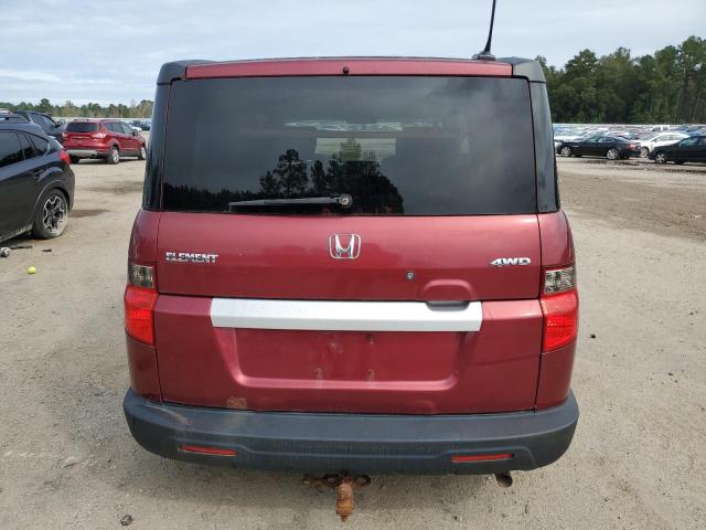 5J6YH28709L000269 - 2009 HONDA ELEMENT EX MAROON photo 6