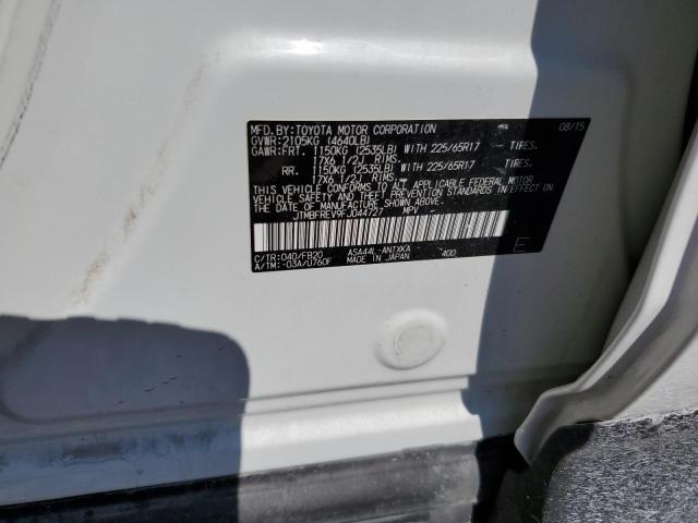 JTMBFREV9FJ044727 - 2015 TOYOTA RAV4 LE WHITE photo 13