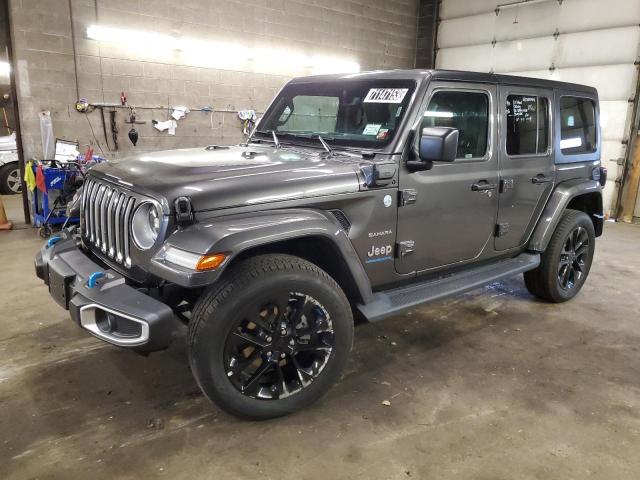 1C4JJXP66PW627569 - 2023 JEEP WRANGLER SAHARA 4XE GRAY photo 1