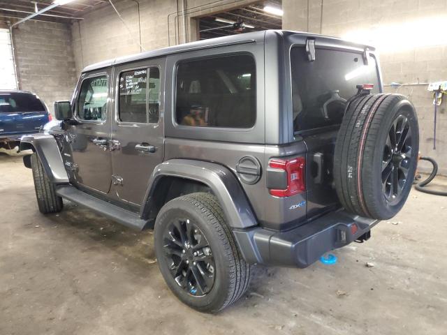 1C4JJXP66PW627569 - 2023 JEEP WRANGLER SAHARA 4XE GRAY photo 2