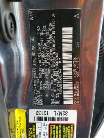 5TDDW5G17AS037444 - 2010 TOYOTA SEQUOIA PLATINUM GRAY photo 14