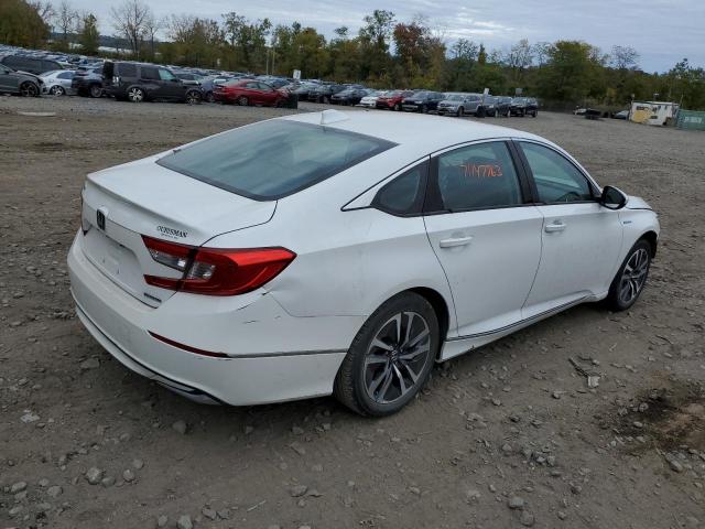 1HGCV3F43MA013112 - 2021 HONDA ACCORD HYBRID EX WHITE photo 3