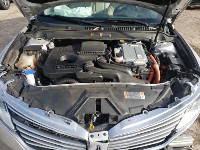 3LN6L2LUXGR627113 - 2016 LINCOLN MKZ HYBRID SILVER photo 11