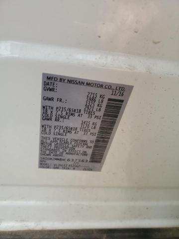 5N1DR2MM8HC637563 - 2017 NISSAN PATHFINDER S WHITE photo 13