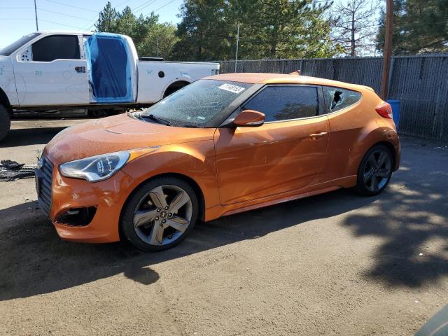 KMHTC6AE9EU184173 - 2014 HYUNDAI VELOSTER TURBO ORANGE photo 1