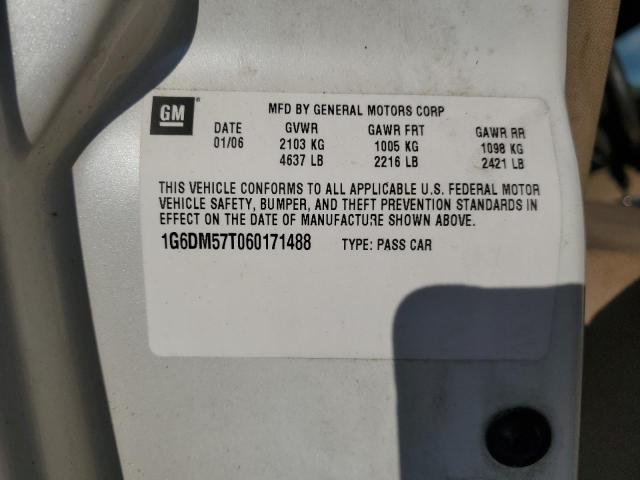 1G6DM57T060171488 - 2006 CADILLAC CTS CREAM photo 12