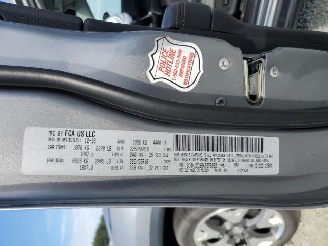 3C4NJCCB6KT679828 - 2019 JEEP COMPASS LIMITED ვერცხლისფერი ფოტო 13