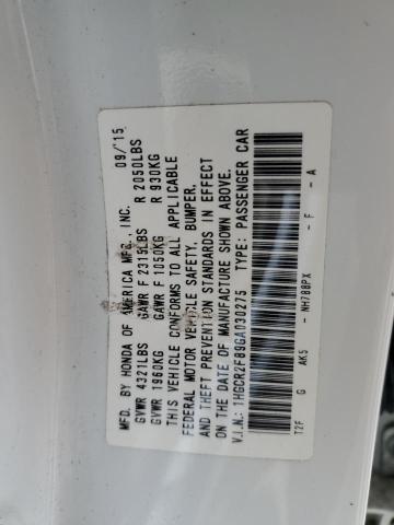 1HGCR2F89GA030275 - 2016 HONDA ACCORD EXL 白色 照片 12