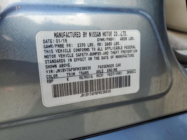 JN1BV7AP8FM338930 - 2015 INFINITI Q50 BASE BLUE photo 12