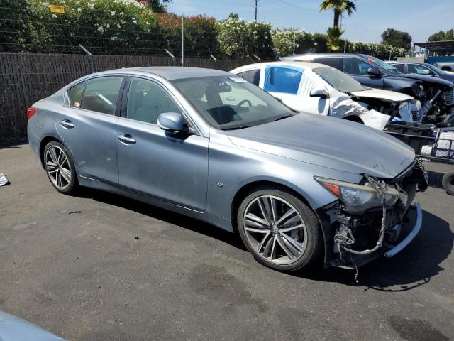 JN1BV7AP8FM338930 - 2015 INFINITI Q50 BASE BLUE photo 4