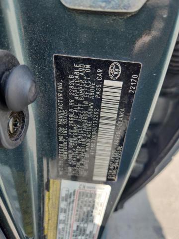 4T1BE32K96U132262 - 2006 TOYOTA CAMRY LE 青色 照片 12