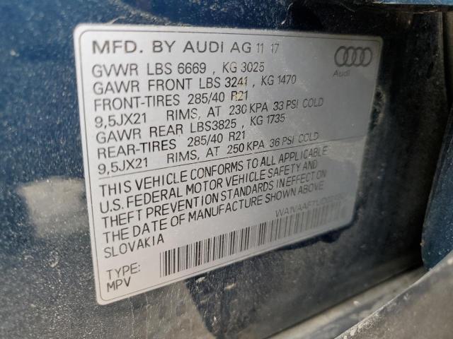 WA1VAAF71JD024924 - 2018 AUDI Q7 PRESTIGE BLUE photo 13