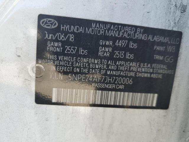 5NPE24AF7JH720006 - 2018 HYUNDAI SONATA SE თეთრი ფოტო 13
