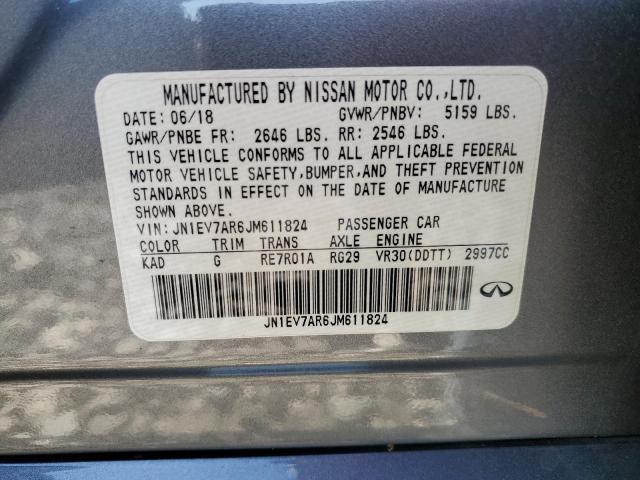 JN1EV7AR6JM611824 - 2018 INFINITI Q50 LUXE SILVER photo 12