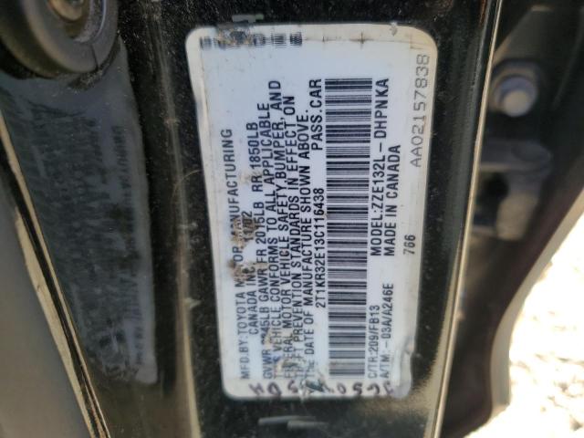 2T1KR32E13C116438 - 2003 TOYOTA COROLLA MA XR BLACK photo 13