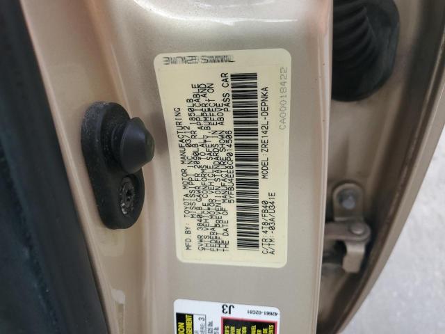 5YFBU4EE8CP014506 - 2012 TOYOTA COROLLA BASE ბეჟი ფოტო 12