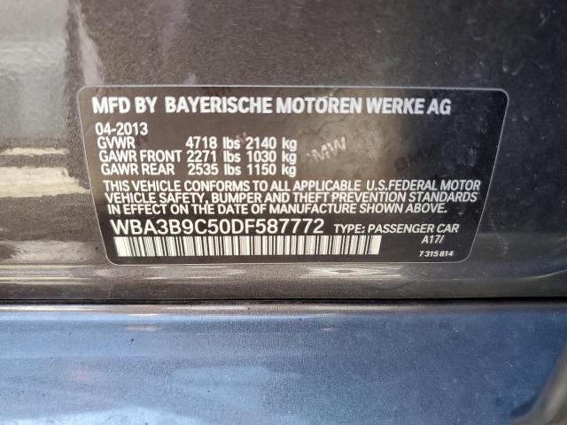 WBA3B9C50DF587772 - 2013 BMW 335 XI GRAY photo 12