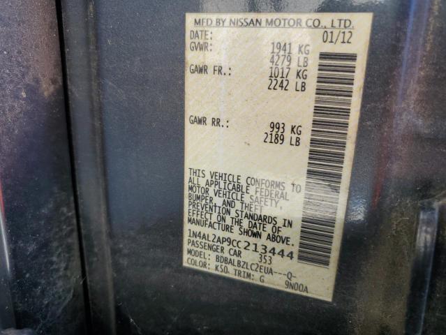 1N4AL2AP9CC213444 - 2012 NISSAN ALTIMA BASE 灰色 照片 12