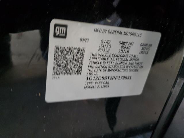 1G1ZD5ST2PF179531 - 2023 CHEVROLET MALIBU LT BLACK photo 12