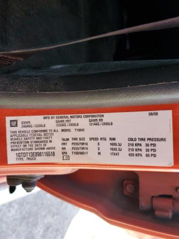 1GTDT13E898116518 - 2009 GMC CANYON ORANGE photo 13