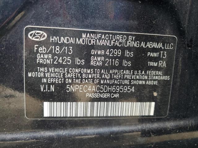 5NPEC4AC5DH695954 - 2013 HYUNDAI SONATA SE BLUE photo 13