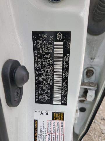 JTDKARFU8H3044357 - 2017 TOYOTA PRIUS თეთრი ფოტო 12