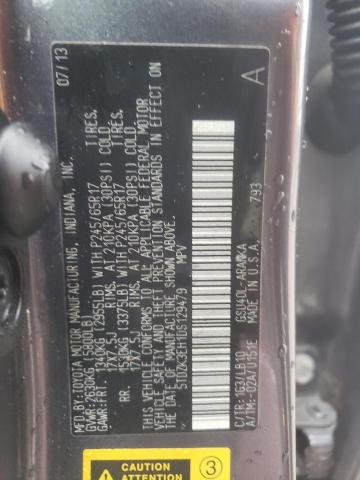 5TDZK3EH1DS129479 - 2013 TOYOTA HIGHLANDER BASE Сұр фото 13