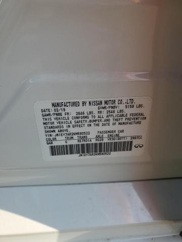 JN1EV7AR2KM590522 - 2019 INFINITI Q50 LUXE 白色 照片 12