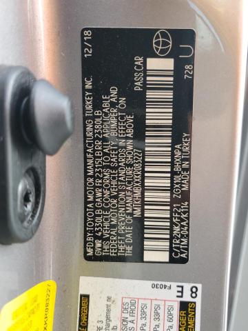 NMTKHMBXXKR083227 - 2019 TOYOTA C-HR XLE 银色 照片 13