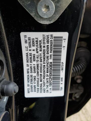 19XFC2F83KE043834 - 2019 HONDA CIVIC SPORT 黑色 照片 12