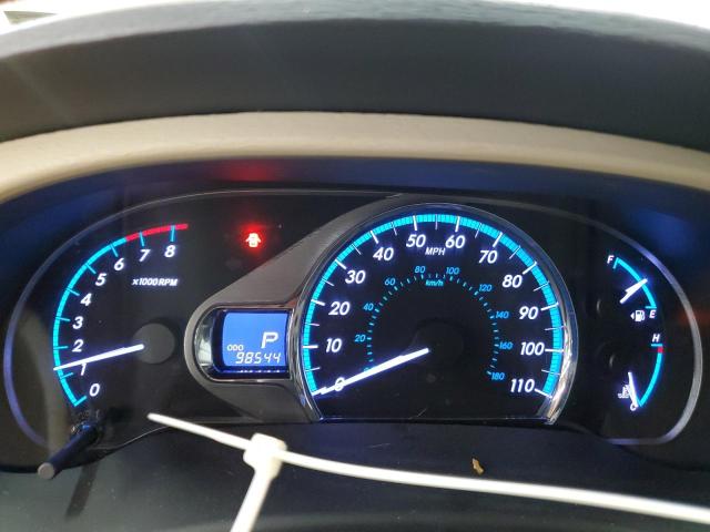 5TDYK3DC1CS268494 - 2012 TOYOTA SIENNA XLE Beyaz fotoğraf 9