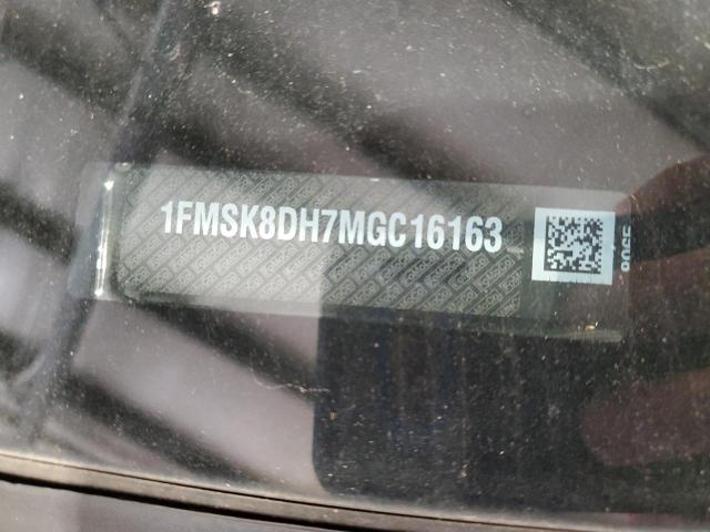 1FMSK8DH7MGC16163 - 2021 FORD EXPLORER XLT Чорний фото 13