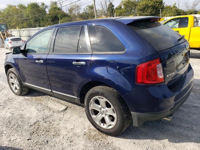 2FMDK3JC7BBB47161 - 2011 FORD EDGE SEL BLUE photo 2