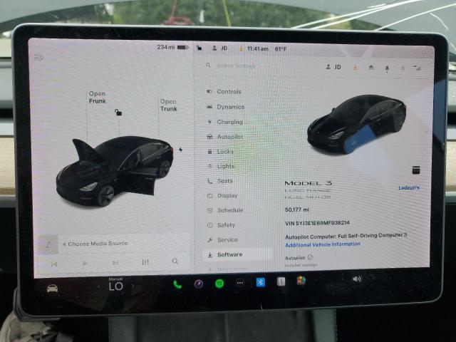 5YJ3E1EB9MF938214 - 2021 TESLA MODEL 3 Qara foto 9