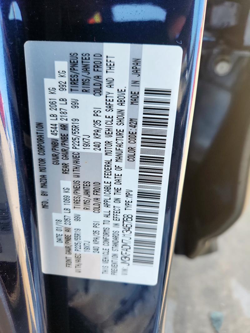 JM3KFADM7J1346768 - 2018 MAZDA CX-5 GRAND TOURING BLUE photo 14