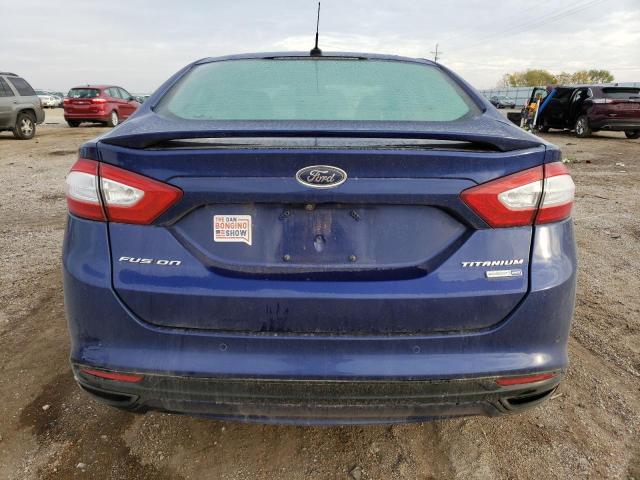 3FA6P0D95ER185027 - 2014 FORD FUSION TITANIUM BLUE photo 6