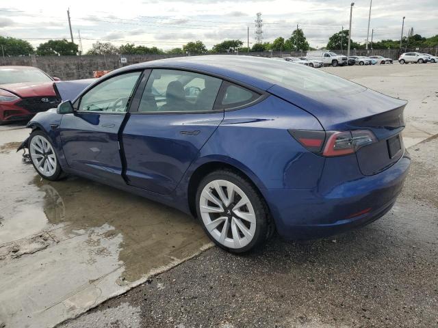 5YJ3E1EA8NF372250 - 2022 TESLA MODEL 3 Mavi foto 2