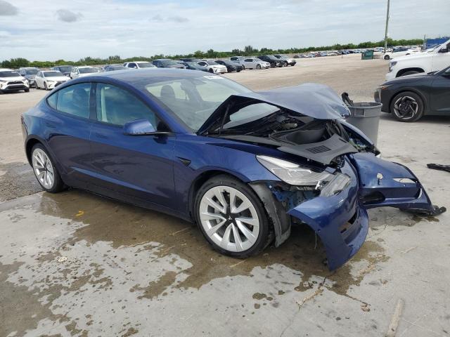 5YJ3E1EA8NF372250 - 2022 TESLA MODEL 3 Mavi foto 4