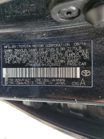 JTNKARJE6HJ525652 - 2017 TOYOTA COROLLA IM BLACK photo 12